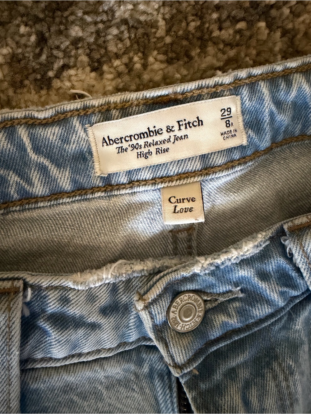 Abercrombie & Fitch High-Rise Light Wash Jeans